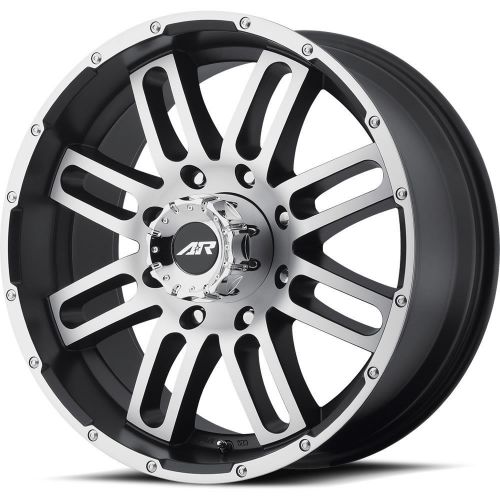 17x8.5 machined black american racing ar901 6x5.5 +20 wheels dura grappler