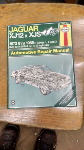 Haynes jaguar xjs/xj12 &#039;72-&#039;85.  workshop manual