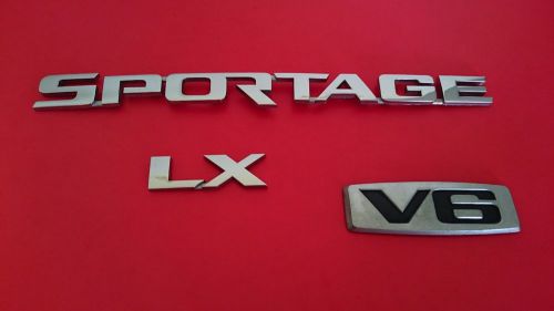 Used 2008 kia sportage lx v6 rear chrome oem emblem set badge (06 07 08 09)