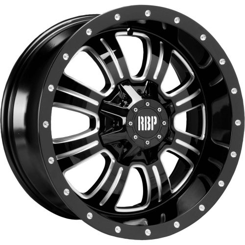 20x10 black rbp 99r fury 6x5.5 +0 rims mastercraft courser mxt 35x12.5x20 tires