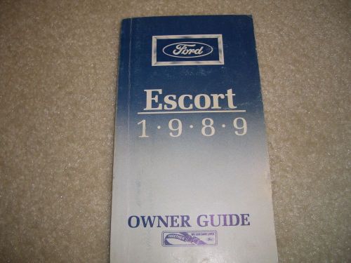 1989 89 ford escort owners manual