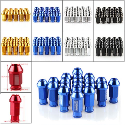 20pcs aluminum car racing wheel lug nuts extended opened end m12x1.25 / m12x1.5