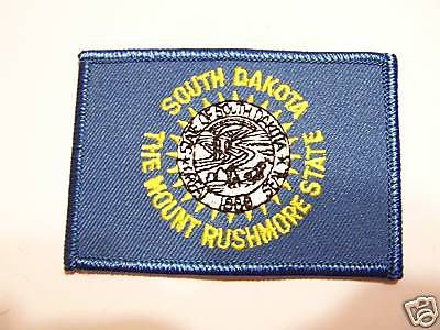 #0455 motorcycle vest patch state flag south dakota