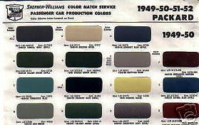 1951 oldsmobile 88 super 88 98 51 mint paint chips sherwin williams 6pc 7