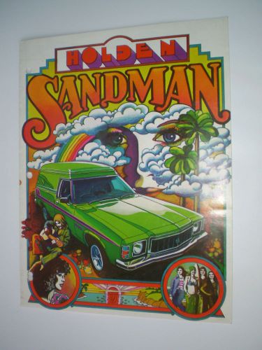 Holden hx sandman range sales brochure. july 76.foldout booklet panel van ute