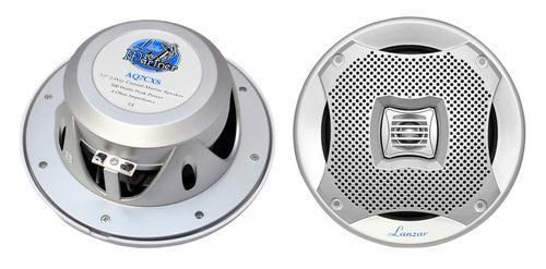 New lanzar aq7cxs pair 500 watts 7.7&#039;&#039; 2-way marine speakers (silver color) pair