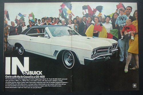 Buick gran sport skylark large 2pg original car ad  1965 1966 1967 1968 65 66 6