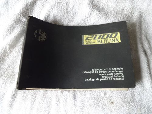 Alfa romeo berlina 2000 1974 original parts book manual  oem complete