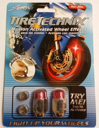 Red streetfx valve stem wheel caps tiretechnix led lighted standard plastic