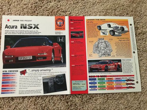 ★★ acura nsx - collector brochure - spec sheet - photo 1990+ ★★