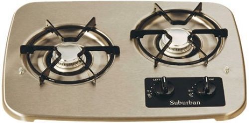 Suburban 2937ast 2-burner stainless cooktop