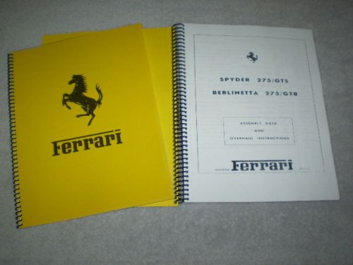 Ferrari 275gtb workshop manual 250 275 330 365 512 246