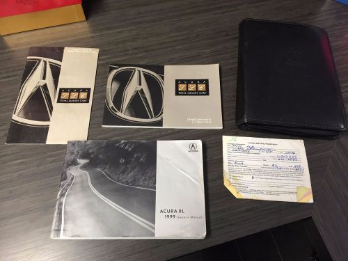 1999 acura rl owners manual with case