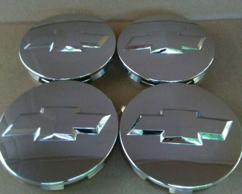 (4) 2007-2013 chevrolet 3.25&#034; chrome center caps for 18&#034; 20&#034; 22&#034; wheels 9596403