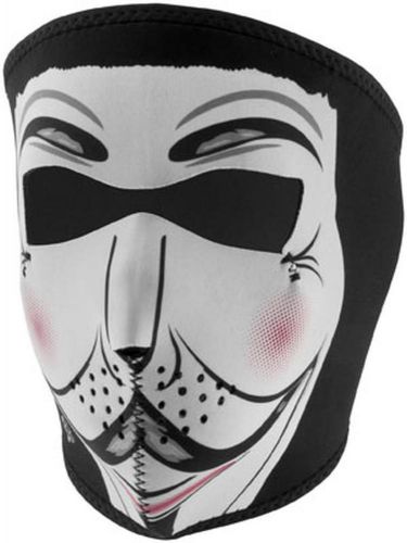 New zan headgear vendetta adult neoprene full-mask, white/black, one size