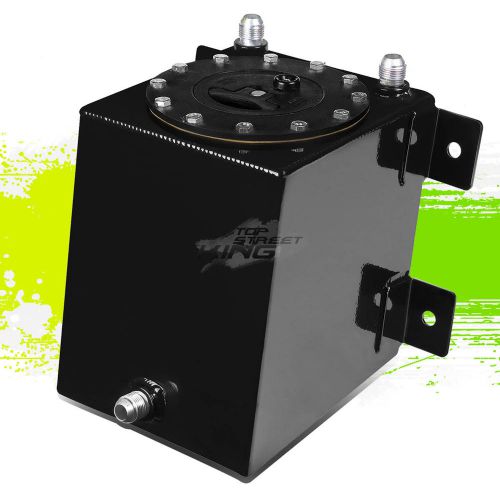 1 gallon lightweight black aluminum gas fuel cell tank+level sender 8&#034;x8&#034;x8&#034;