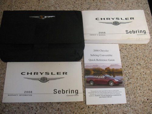 2008 chrysler sebring convertible owners manual