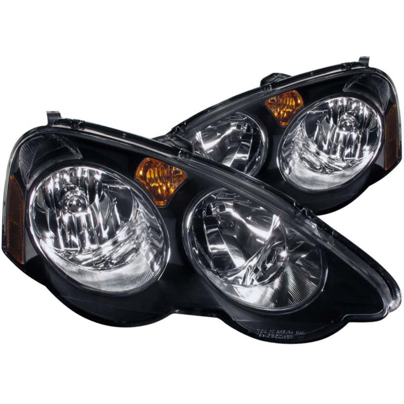 Anzo usa 121209 headlight assembly clear lens amber reflector pair black