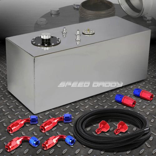 19 gallon top-feed aluminum fuel cell gas tank+cap+level sender+nylon line kit