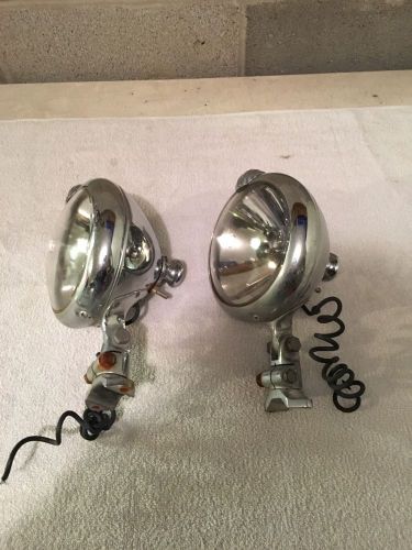 Antique fire truck 12 volt spot light unity lot of (2)