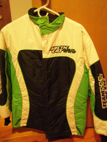 Arctic cat team arctic cat snowmobile womens jacket coat green black white