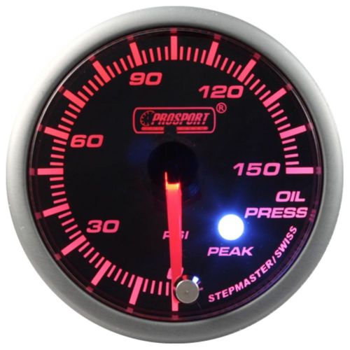 Prosport 60mm premier amber red &amp; super white led oil pressure gauge psi