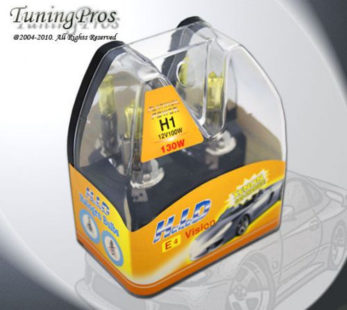 2pc 3000k yellow xenon hid 12v 100w h1 foglight bulb