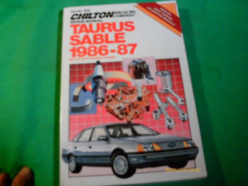 Chilton 1986-87 taurus, sable repair manual