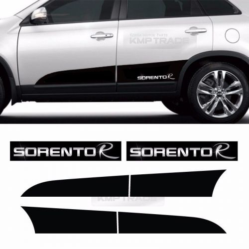 For kia 2010-2014 sorento r side line door protector decal sticker chrome logo
