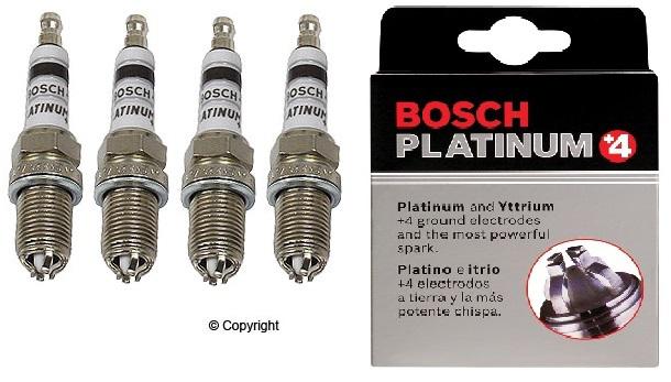 4-pieces oem bosch platinum spark plug " platinum+4 " (4-prong) fgr8dqp 4418