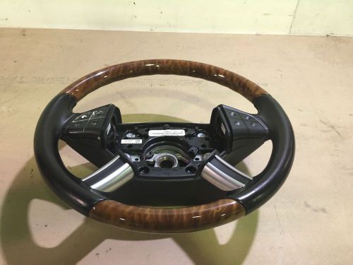 Mercedes x164 w164 w251 gl450 leather wood steering wheel ml350 black oem gl320