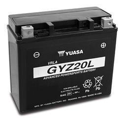 Yuasa battery gyz hi perf maint free gyz20l active fits honda gl1800 2001-2008