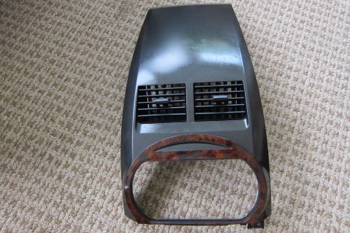 2002-2004 nissan altima black wood grain center dash vent radio bezel trim oem