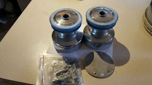 Pair of lewmar #40 two speed winches and backing plates