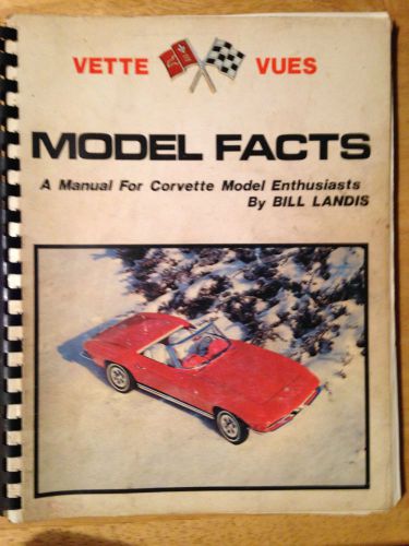 Vette vues model facts book 1953-1979 corvette sting ray diecast toys promos