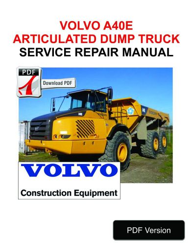 Volvo a40e articulated dump truck service repair manual