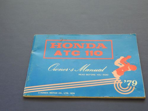 1978-1979  oem honda atc 110 owner&#034;s manual - honda motor co.