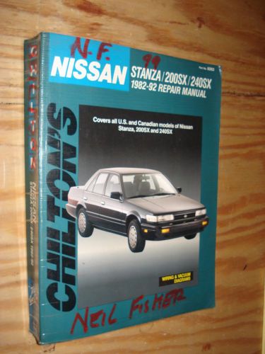 1982-1992 nissan stanza 200sx 240sx service manual shop book chiltons repair