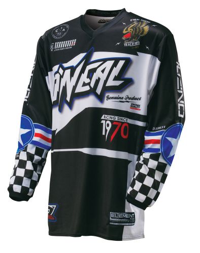 O&#039;neal mens element afterburner blue black jersey size x-large