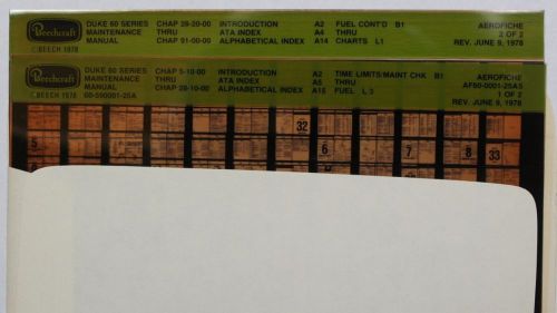 Beechcraft duke 60 series maintenance manual microfiche