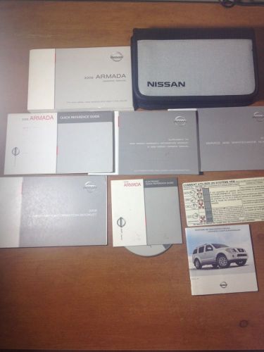 2009 nissan armada oem owners manual with warranty and reference guide and case