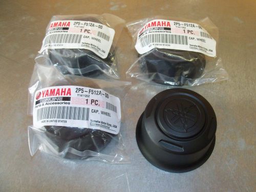 4  new oem yamaha wheel hub cap center cover grizzly 350 450, rhino 450 660 700