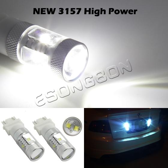 2x 30w white 3157 cree led high power daytime running light drl bulb