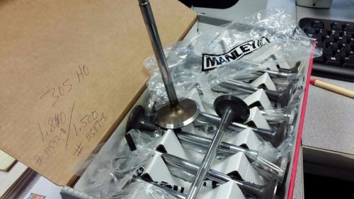 Manley severe duty s/s valves set 16 305 ho gm nhra legal # 11542 / # 11567 used