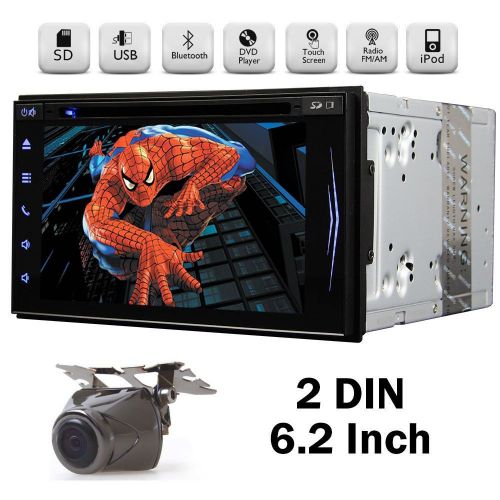 In-dash car radio dvd player 6.2 inch capacitive touch screen aux stereo camera