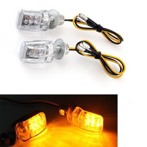 4x 12v 6led motorcycle turn signal blinker indicator light bulb for honda amber