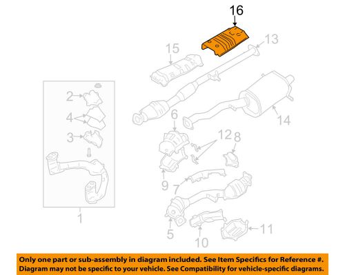 Subaru oem 04-05 forester 2.5l-h4-exhaust shield 59024fe020