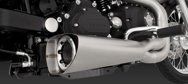 Vance hines brushed competition series 2:1 exhaust for 2006-2014 harley dyna