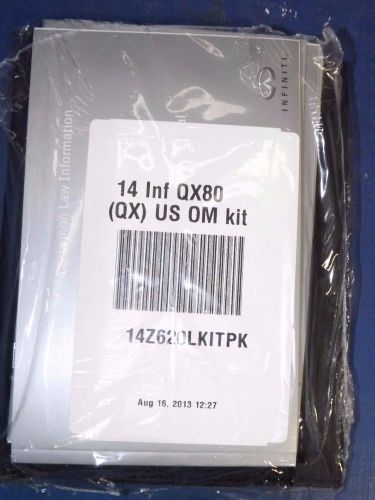 2014 infiniti qx80 new oem owners manual kit ee622 14z620lkitpk