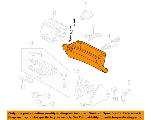 Honda oem 04-07 accord instrument panel-glove box assembly 77500sdca01zc